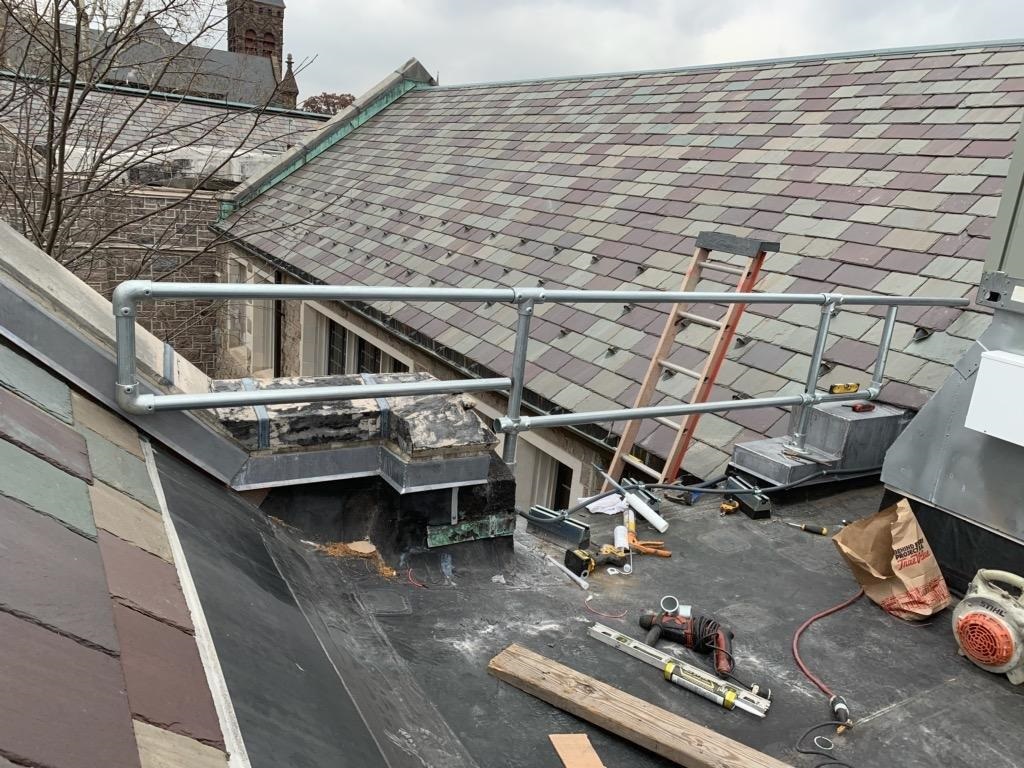 Fania Roofing SAFETY SEPTEMBER RAILING SYSTEMS ON LOW SLOPED ROOFS